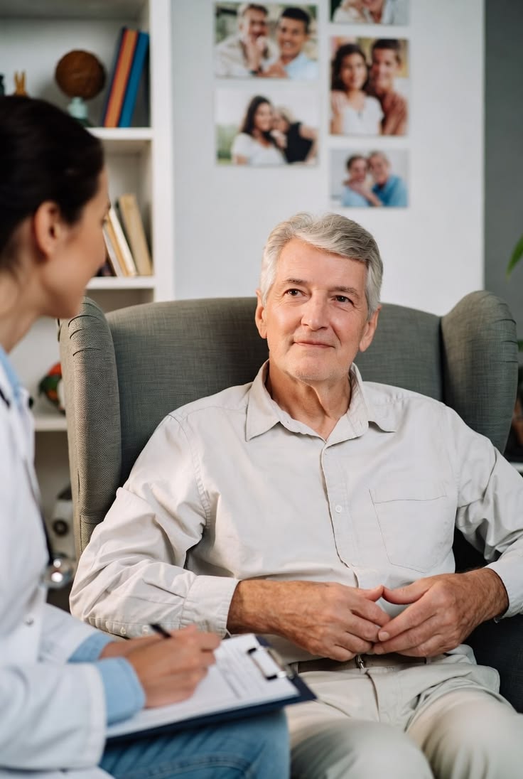 Pessoa adulta em momento de introspeção, representando o atendimento para adultos